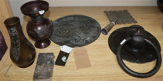 A quantity of mixed Asian metalwares